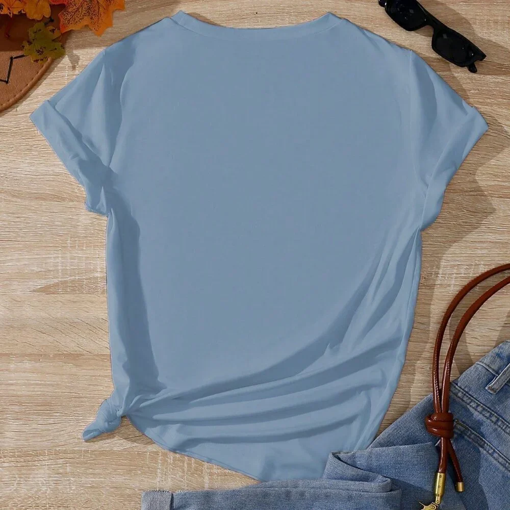 Dusty Blue Casual Women's God Is Always Good T-SHIRT TOP